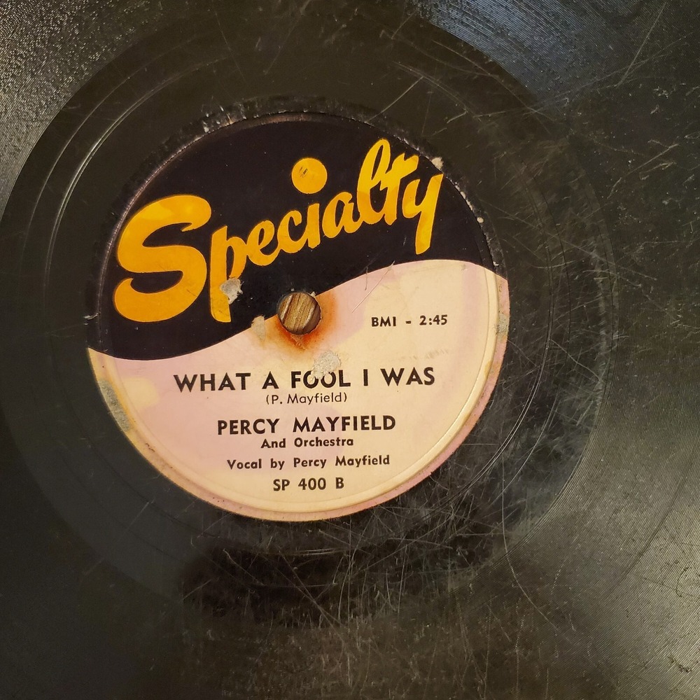 Percy Mayfield – Nightless Lover / What A Fool I Was Specialty 1950 78 10" V/V - Picture 4 of 4